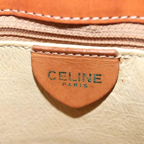 CELINE Macadam Canvas Shoulder Bag PVC Brown Auth - Picture 4 of 15